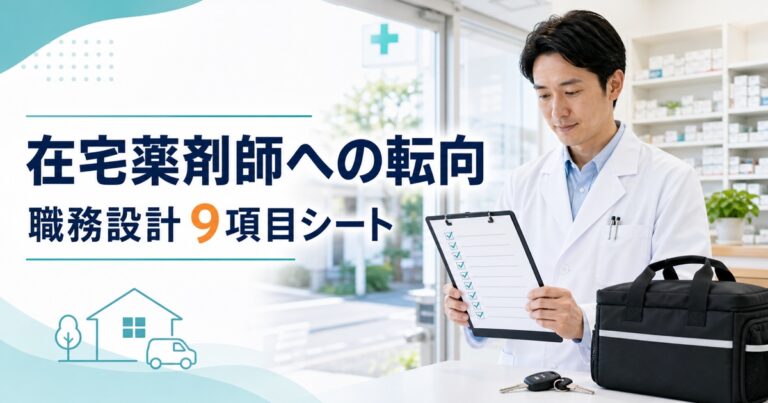 在宅薬剤師へ移る前の職務設計シート｜業務と労働条件を9項目で確認【2026年】
