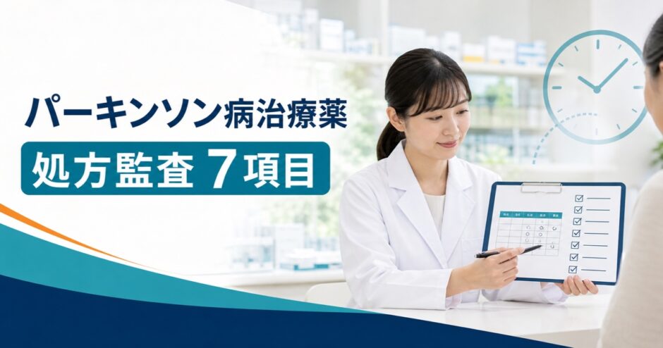 パーキンソン病治療薬を7項目で処方監査する薬剤師