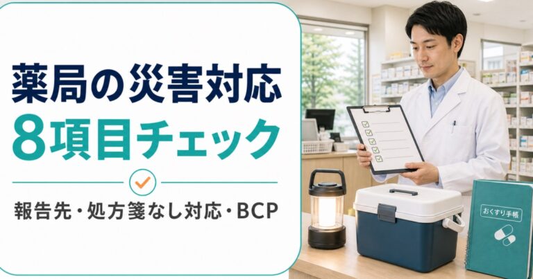 薬局の災害対応シート｜報告先・処方箋なし対応・BCPを8項目で確認【2026年防災週間】