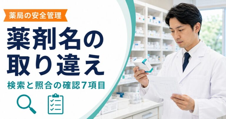 薬剤名の取り違えを防ぐ確認7項目｜商品名と一般名の照合ポイント