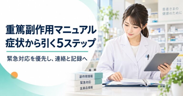 重篤副作用疾患別対応マニュアルの使い方｜症状から引く5ステップ