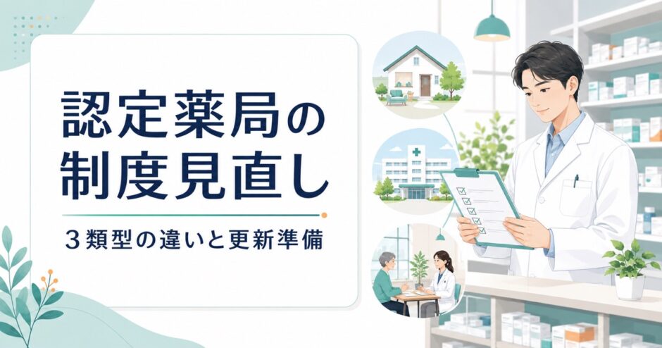 認定薬局の制度見直し。3類型の違いと更新準備