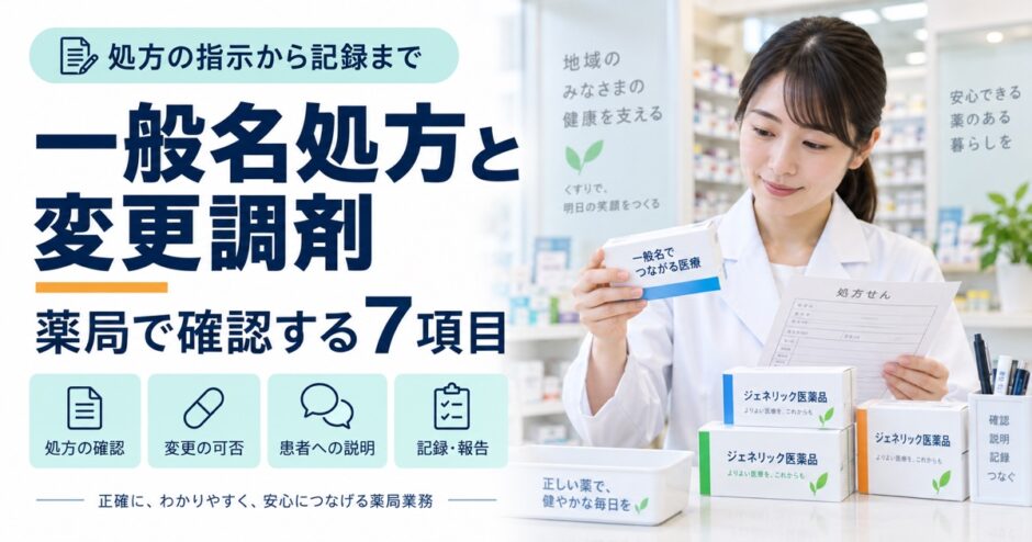 一般名処方と変更調剤の線引き｜薬局で確認する7項目【2026年版】